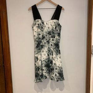 BB Dakota Rose print sweetheart fit and flare dress 4